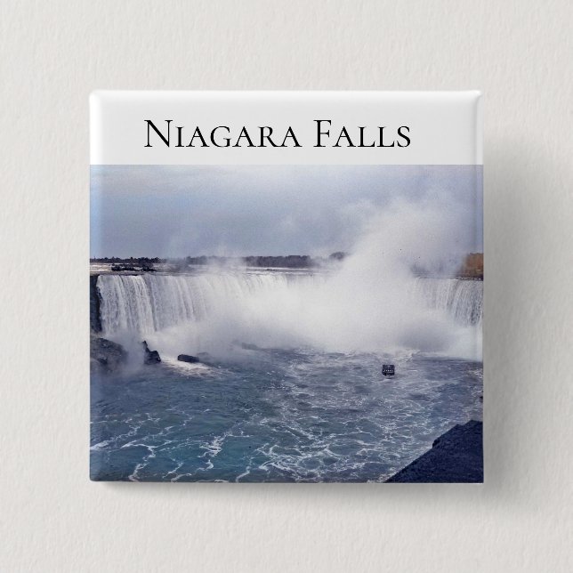 Badge Carré 5 Cm Chutes de fer à cheval (Devant)