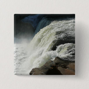 Badge Carré 5 Cm Chutes d'Ohiopyle en Pennsylvanie