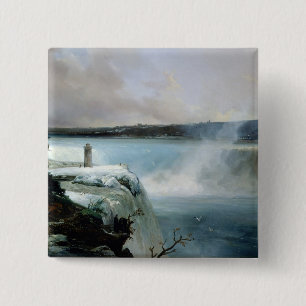 Badge Carré 5 Cm Chutes du Niagara, c.1837-40 (huile sur la toile)