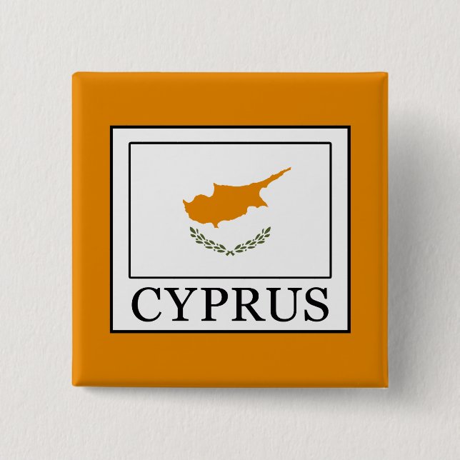 Badge Carré 5 Cm Chypre (Devant)