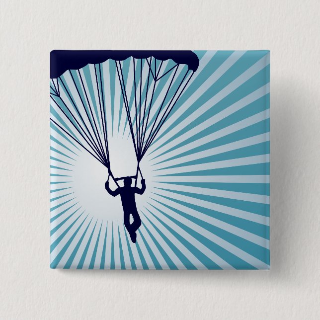 Badge Carré 5 Cm ciel haute parachutisme (Devant)