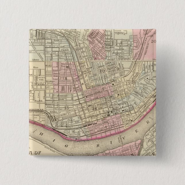 Badge Carré 5 Cm Cincinnati 2 (Devant)