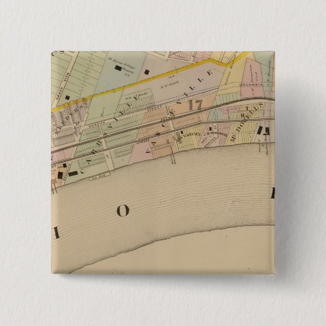 Badge Carré 5 Cm Cincinnati, Ohio 7 (Devant)