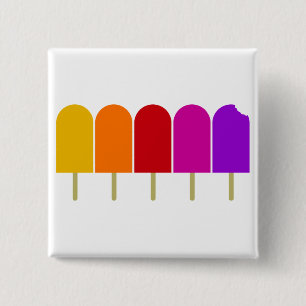 Badge Carré 5 Cm Cinq Popsicles