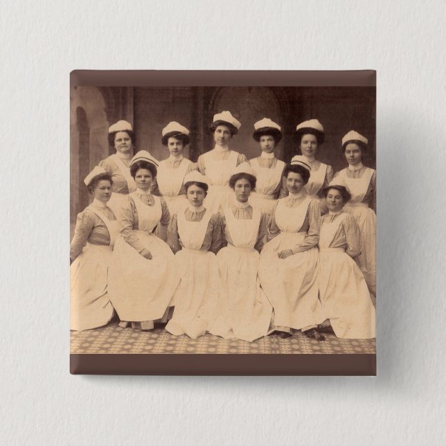 Badge Carré 5 Cm circa 1914 nursing school graduates (Devant)