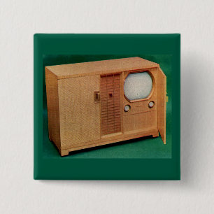 Badge Carré 5 Cm circa 1951 television set Danish modern no. 2