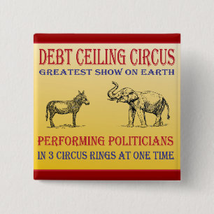 Badge Carré 5 Cm cirque de plafond de dette