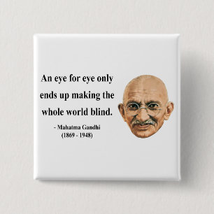 Badge Carré 5 Cm Citation 3b de Gandhi