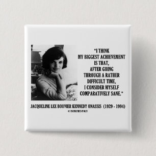 Badge Carré 5 Cm Citation comparativement raisonnable de Jacqueline