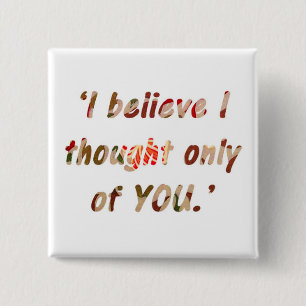 Badge Carré 5 Cm Citation de fierté et de préjudice