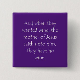 Badge Carré 5 Cm Citation d'écriture John 2 3