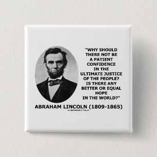 Badge Carré 5 Cm Citation patiente de justice de confiance