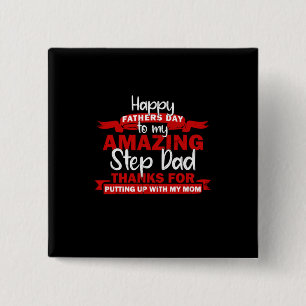 Badge Carré 5 Cm Citations grand-père Extraordinaire Step papa