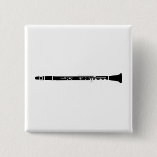 Badge Carré 5 Cm Clarinet