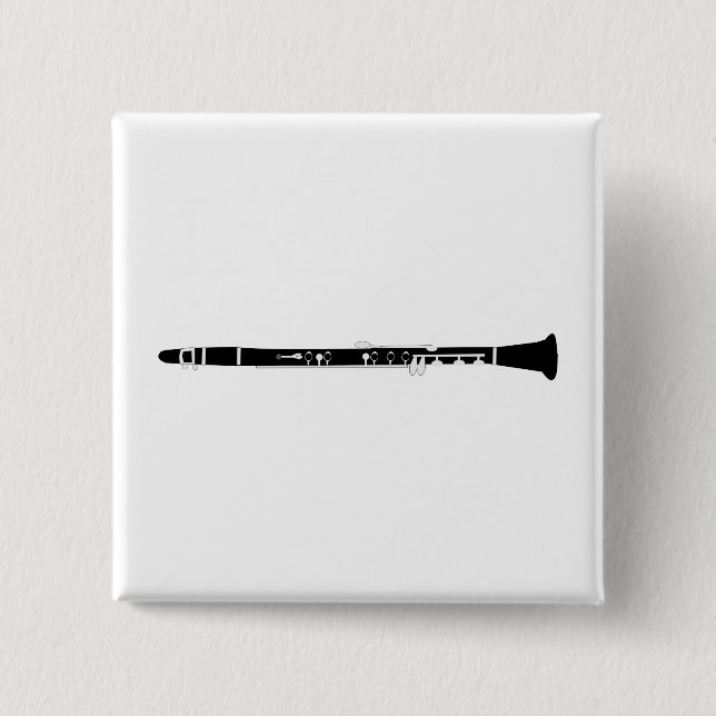 Badge Carré 5 Cm Clarinet (Devant)