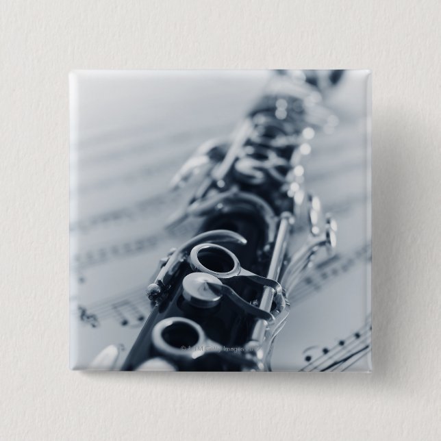 Badge Carré 5 Cm Clarinet détaillé (Devant)