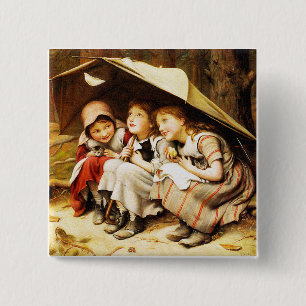 Badge Carré 5 Cm Clark trois petits chatons