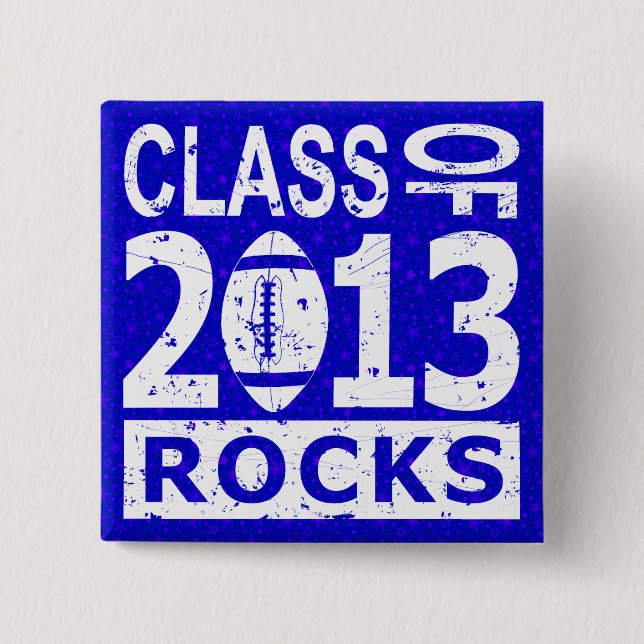 Badge Carré 5 Cm Classe de l'obtention du diplôme 2013 (Devant)