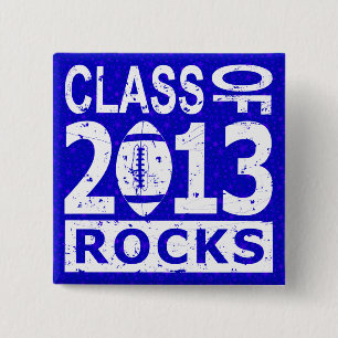 Badge Carré 5 Cm Classe de l'obtention du diplôme 2013