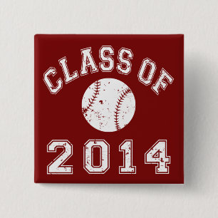 Badge Carré 5 Cm Classe du base-ball 2014