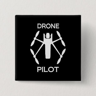 Badge Carré 5 Cm Classes Pilote de drone