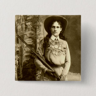 Badge Carré 5 Cm Classique d'Annie Oakley