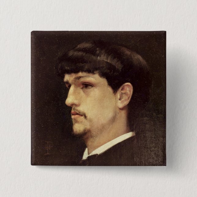Badge Carré 5 Cm Claude Debussy 1886 (Devant)