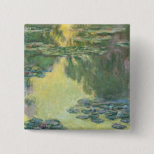 Badge Carré 5 Cm Claude Monet Classic Painting, Nénuphar (1907)