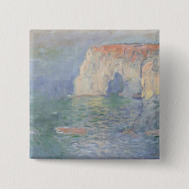 Badge Carré 5 Cm Claude Monet | Etretat (Devant)