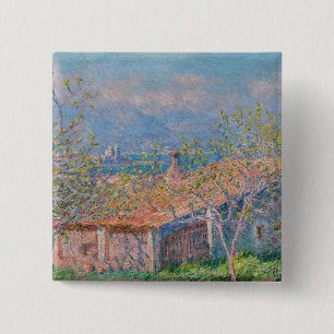 Badge Carré 5 Cm Claude Monet - Gardener's House at Antibes