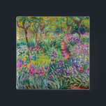 Badge Carré 5 Cm Claude Monet - Le jardin d'Iris à Giverny<br><div class="desc">Jardin d'Iris à Giverny / Jardin d'Artiste à Giverny - Claude Monet,  1899-1900</div>