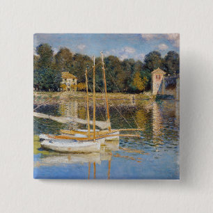 Badge Carré 5 Cm Claude Monet - Le Pont d'Argenteuil
