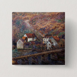 Badge Carré 5 Cm Claude Monet - Le pont de Vervy