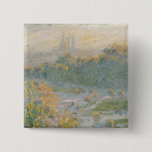 Badge Carré 5 Cm Claude Monet le Tuileries 1875