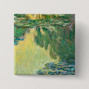 Badge Carré 5 Cm Claude Monet - Nénuphars