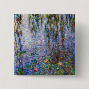 Badge Carré 5 Cm Claude Monet - Nymphéas