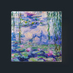 Badge Carré 5 Cm Claude Monet - Nymphéas / Nymphéas 1919<br><div class="desc">Nymphéas (W.1852) - Claude Monet,  Huile sur toile,  1916-1919</div>