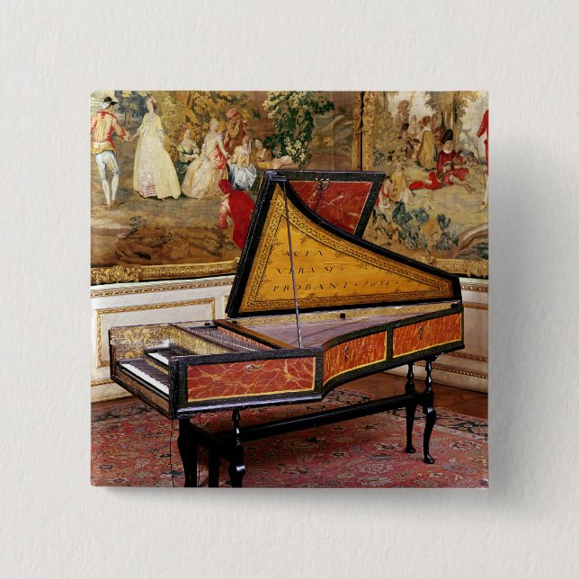 Badge Carré 5 Cm Clavecin, 1634 (Devant)