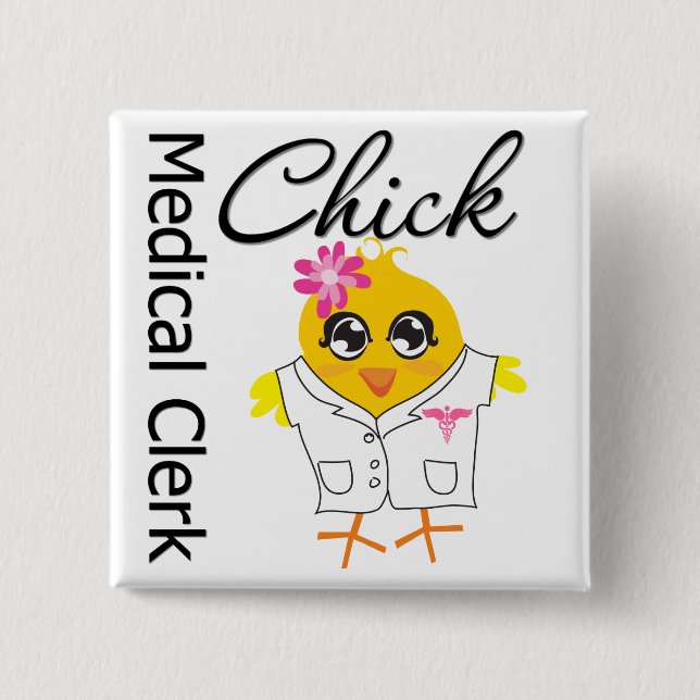 Badge Carré 5 Cm Clavier Médicale (Devant)