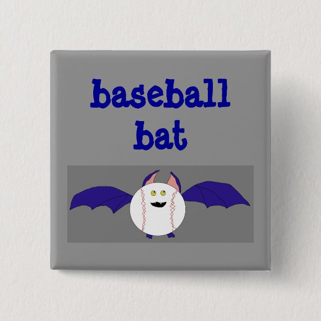 Badge Carré 5 Cm Clé de baseball (Devant)
