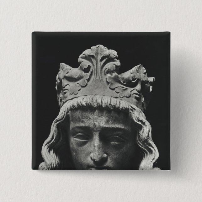 Badge Carré 5 Cm Clovis II, Merovingian franque (Devant)