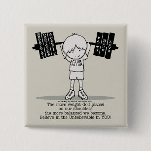 Badge Carré 5 Cm Club BITUB - Plus équilibré