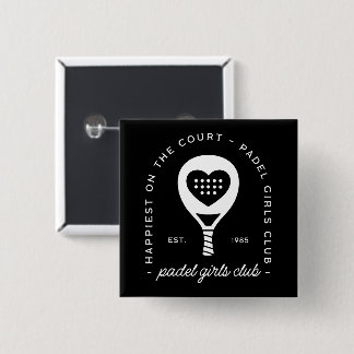 Badge Carré 5 Cm club de padel pour femmes groupe de classe