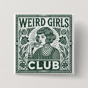 Badge Carré 5 Cm Club des filles étranges