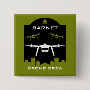 Badge Carré 5 Cm Clubs Et Groupes De Drones Hobby