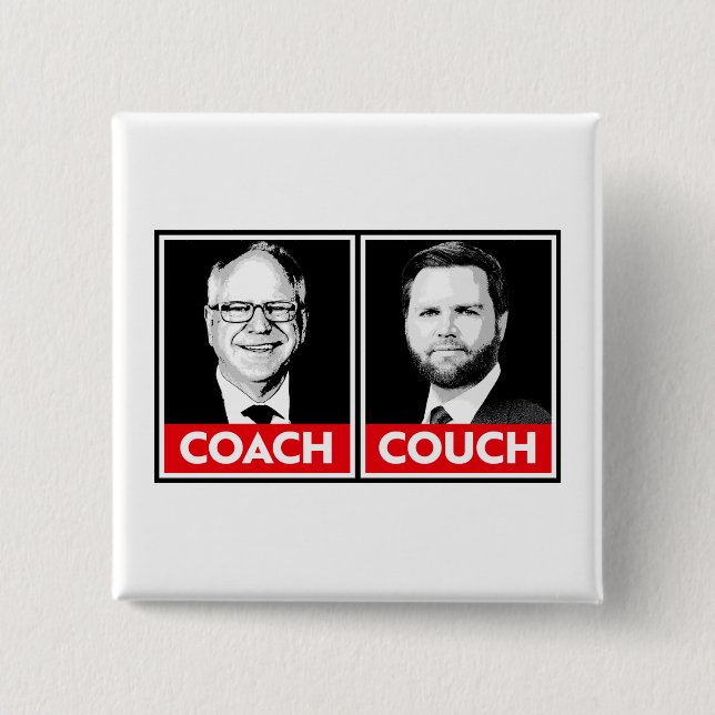 Badge Carré 5 Cm Coach vs Couch (Devant)