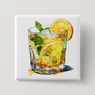 Badge Carré 5 Cm Cocktail Lemonade