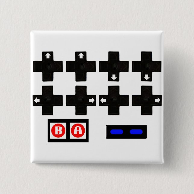 Badge Carré 5 Cm Code Contra de Konami (Devant)