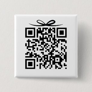 Badge Carré 5 Cm Code QR avec boîte cadeau arc pour les cadeaux de 