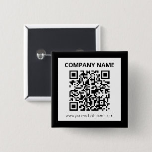 Badge Carré 5 Cm Code QR modifiable et conception simple personnali